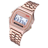 F91W Steel Strap Watch Vintage LED Digital Sports Military Watches Electronic Wrist Band Clock Ladies Valentine's Day Gift