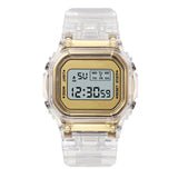 Luxury Digital Women's Watches Fashion Stainless Steel Link Bracelet Wristwatch Strap Business Electronic Men Clock Reloj Mujer
