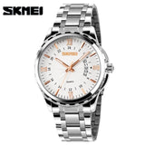 2016 New Fashion Men Stainless Steel Quartz Watches Men's Wristwatches Gold Analog Date Waterproof Male Clock relogio masculino
