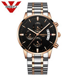 Rose Gold Color Men Watch Luxury Top Brand Men's Watch Fashion Dress New Military Quartz Wristwatch Hot Clock Male Sport NIBOSI