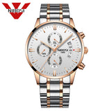 Rose Gold Color Men Watch Luxury Top Brand Men's Watch Fashion Dress New Military Quartz Wristwatch Hot Clock Male Sport NIBOSI