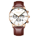 Rose Gold Color Men Watch Luxury Top Brand Men's Watch Fashion Dress New Military Quartz Wristwatch Hot Clock Male Sport NIBOSI