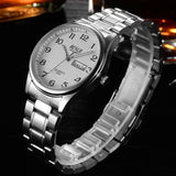 Top Luxury Brand Men's Watch Date Day Stainless Steel Relojes Luminous Hour Dress Men Casual Quartz Watch 2017 Sport Wristwatch