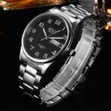 Top Luxury Brand Men's Watch Date Day Stainless Steel Relojes Luminous Hour Dress Men Casual Quartz Watch 2017 Sport Wristwatch