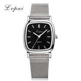 Women Bracelet Watch Silver Square Luxury Crystal Alloy WristWatches Lvpai Brand Women Fashion Men Watch Quartz Dropshiping