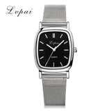 Women Bracelet Watch Silver Square Luxury Crystal Alloy WristWatches Lvpai Brand Women Fashion Men Watch Quartz Dropshiping