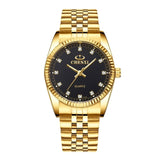 CHENXI Men Gold Watch Male Stainless Steel Quartz Golden men's Wristwatches for Man Top Brand Luxury Quartz-Watches Gift Clock
