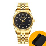 CHENXI Men Gold Watch Male Stainless Steel Quartz Golden men's Wristwatches for Man Top Brand Luxury Quartz-Watches Gift Clock