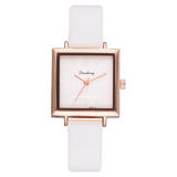 Top Brand Square Women Bracelet Watch Contracted Leather Crystal WristWatches Women Dress Ladies Quartz Clock Dropshiping &Ff