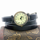 shsby fashion hot-selling women's long Genuine leather female watch ROMA vintage bronze watch women dress watches