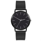 Unisex Women Fashion Luxury Leisure PUBand Clock Set Auger Leather Stainless Steel Quartz Wrist Watches Gift Relogio FemininoB50