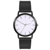 Unisex Women Fashion Luxury Leisure PUBand Clock Set Auger Leather Stainless Steel Quartz Wrist Watches Gift Relogio FemininoB50