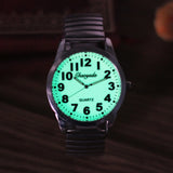 2019 New Top Brand Mens Male Flexible Elastic Strap Luminous Hands Face Watch Fashion Stainless Steel Electronic Wristwatches