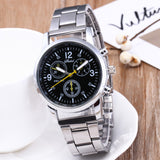 Men's Fashion Quartz Analog Wristwatch Stainless Steel Band Watch polshorloge Business Male Clock Manner Hommes Beobachten B40