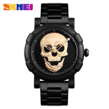 SKMEI Skull Quartz Men's Watch Men Creativity Watches Stainless Steel Male Water Resistant Wristwatch Relogio Masculino 9178