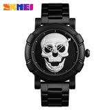 SKMEI Skull Quartz Men's Watch Men Creativity Watches Stainless Steel Male Water Resistant Wristwatch Relogio Masculino 9178