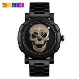 SKMEI Skull Quartz Men's Watch Men Creativity Watches Stainless Steel Male Water Resistant Wristwatch Relogio Masculino 9178