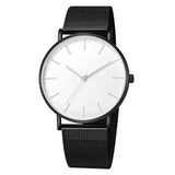 Montre Femme Modern Women's Watch Black Quartz Watch Women Mesh Stainless Steel Bracelet Casual Wrist Watch for Woman reloj muje