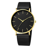 Montre Femme Modern Women's Watch Black Quartz Watch Women Mesh Stainless Steel Bracelet Casual Wrist Watch for Woman reloj muje