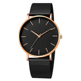 Montre Femme Modern Women's Watch Black Quartz Watch Women Mesh Stainless Steel Bracelet Casual Wrist Watch for Woman reloj muje