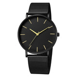 Montre Femme Modern Women's Watch Black Quartz Watch Women Mesh Stainless Steel Bracelet Casual Wrist Watch for Woman reloj muje
