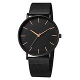 Montre Femme Modern Women's Watch Black Quartz Watch Women Mesh Stainless Steel Bracelet Casual Wrist Watch for Woman reloj muje