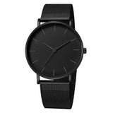 Montre Femme Modern Women's Watch Black Quartz Watch Women Mesh Stainless Steel Bracelet Casual Wrist Watch for Woman reloj muje