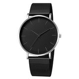 Montre Femme Modern Women's Watch Black Quartz Watch Women Mesh Stainless Steel Bracelet Casual Wrist Watch for Woman reloj muje