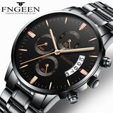 FNGEEN 2019 Quartz Watch Men Business Waterproof Auto Date Watch Male erkek kol saati Auto Date Luxury Men's Watch Watches