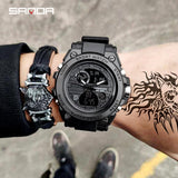 SANDA G Style Sports Men's Watches Top Brand Luxury Military Quartz Watch Men Waterproof S Shock Digital Clock Relogio Masculino