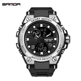 2019 new SANDA men's watch top brand luxury military sports watch men's waterproof S Shock digital watch relogio masculino