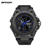 2019 new SANDA men's watch top brand luxury military sports watch men's waterproof S Shock digital watch relogio masculino