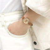 Retro minimalism ladies wrist watches small and exquisite women quartz watch simple woman dress watch with leather band