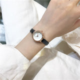 Retro minimalism ladies wrist watches small and exquisite women quartz watch simple woman dress watch with leather band